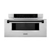 ZLINE 5-Piece Appliance Package - 48-Inch Legacy Autograph Dual Fuel Range, Wall Mount Range Hood, 36-Inch French Door Refrigerator, Dishwasher, and 30-Inch Microwave Drawer in Stainless Steel with Matte Black Accents