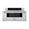 ZLINE 5-Piece Appliance Package - 36-Inch Classic Dual Fuel Range, Wall Mount Range Hood, 36-Inch French Door Refrigerator, Dishwasher, and 30-Inch Microwave Drawer in Stainless Steel