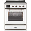 ILVE 30" Majestic II Series Freestanding Electric Single Oven Range with 4 Elements, Triple Glass Cool Door, Convection Oven, TFT Oven Control Display and Child Lock (UMI30NE3)