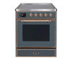 ILVE 30" Majestic II Series Freestanding Electric Single Oven Range with 4 Elements, Triple Glass Cool Door, Convection Oven, TFT Oven Control Display and Child Lock (UMI30NE3)