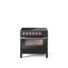 ILVE 36"Panoramagic Series Freestanding Electric Double Oven Range with 5 Elements, Triple Glass Cool Door, Convection Oven, TFT - UPMI09S3