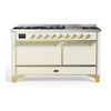 ILVE Majestic II Series 60 Inch Dual Fuel Freestanding Range Gas/Propane (UM15FDQNS3)
