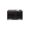 ILVE Majestic II Series 60 Inch Dual Fuel Freestanding Range Gas/Propane (UM15FDQNS3)