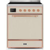 ILVE 30" Majestic II Series Induction Range with 4 Elements 2.3 cu. ft. Total Oven Capacity TFT Oven Control Display (UMI30QNE3)