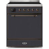 ILVE 30" Majestic II Series Induction Range with 4 Elements 2.3 cu. ft. Total Oven Capacity TFT Oven Control Display (UMI30QNE3)
