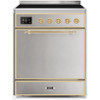 ILVE 30" Majestic II Series Induction Range with 4 Elements 2.3 cu. ft. Total Oven Capacity TFT Oven Control Display (UMI30QNE3)