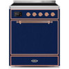ILVE 30" Majestic II Series Induction Range with 4 Elements 2.3 cu. ft. Total Oven Capacity TFT Oven Control Display (UMI30QNE3)