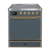 ILVE 30" Majestic II Series Induction Range with 4 Elements 2.3 cu. ft. Total Oven Capacity TFT Oven Control Display (UMI30QNE3)