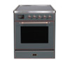 ILVE 30" Majestic II Series Freestanding Electric Single Oven Range with 4 Elements, Triple Glass Cool Door, Convection Oven, TFT Oven Control Display and Child Lock (UMI30NE3)