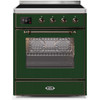 ILVE 30" Majestic II Series Freestanding Electric Single Oven Range with 4 Elements, Triple Glass Cool Door, Convection Oven, TFT Oven Control Display and Child Lock (UMI30NE3)