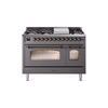 ILVE 48" Nostalgie II Series Freestanding Double Oven Dual Fuel Range