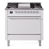 ILVE Nostalgie II 36" Dual Fuel Range with 6 Sealed Burners + Griddle Solid Door - UP36FQNMP