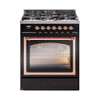 ILVE Nostalgie II Noblesse 30″ Dual Fuel Range Triple Glass Door - UN30NMP