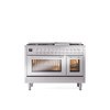 ILVE 48-Inch Professional Plus II Freestanding Dual Fuel Range with 8 Sealed Burner - UP48FWMP