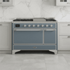 ILVE Majestic II 48" Solid Door Dual Fuel Range – Liquid Propane