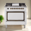 ILVE Nostalgie II Noblesse 36″ Dual Fuel Range with Solid Door - UN36FQNMP