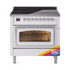 ILVE Nostalgie II Noblesse 36″ Induction Freestanding Range with Triple Glass Door - UNI366NMP