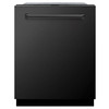 ZLINE 5-Piece Appliance Package - 48-Inch Gas Range, Hood, Refrigerator, Dishwasher, and Microwave Drawer in Black Stainless Steel