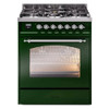 ILVE 30" Nostalgie II Series Freestanding Single Oven Dual Fuel Range with 5 Sealed Burners - UP30NMP