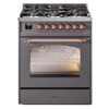 ILVE 30" Nostalgie II Series Freestanding Single Oven Dual Fuel Range with 5 Sealed Burners - UP30NMP