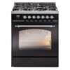 ILVE 30" Nostalgie II Series Freestanding Single Oven Dual Fuel Range with 5 Sealed Burners - UP30NMP