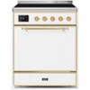 ILVE 30" Majestic II Series Induction Range with 4 Elements 2.3 cu. ft. Total Oven Capacity TFT Oven Control Display (UMI30QNE3)