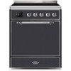 ILVE 30" Majestic II Series Induction Range with 4 Elements 2.3 cu. ft. Total Oven Capacity TFT Oven Control Display (UMI30QNE3)
