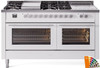 ILVE Professional Plus II 60 Inch Dual Fuel Freestanding Range in Stainless Steel with Trim - UP60FSWMP