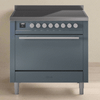 ILVE Professional Plus II 36" Electric Range with 6 Induction Elements Solid Door with Stainless Steel knobs - UPI366QMP