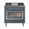 ILVE Nostalgie II Noblesse 36″ Dual Fuel Range Triple Glass Door -UN36FNMP