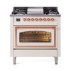 ILVE Nostalgie II Noblesse 36″ Dual Fuel Range Triple Glass Door -UN36FNMP