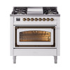 ILVE Nostalgie II Noblesse 36″ Dual Fuel Range Triple Glass Door -UN36FNMP