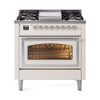 ILVE Nostalgie II Noblesse 36″ Dual Fuel Range Triple Glass Door -UN36FNMP