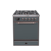 ILVE - Majestic II Series - 30 Inch Dual Fuel Freestanding Range Gas/Propane (UM30DQNE3)
