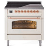 ILVE 36" Nostalgie II Series Freestanding Electric Double Oven Range with 5 Elements, Triple Glass Cool Door, Convection Oven, TFT Oven Control Display and Child Lock - UPI366NMP