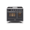 ILVE 40 Inch Majestic II Series Natural Gas/ Propane Gas Burner and Electric Oven with 6 Sealed Burners (UMD10FDNS3)