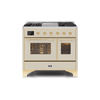 ILVE 40 Inch Majestic II Series Natural Gas/ Propane Gas Burner and Electric Oven with 6 Sealed Burners (UMD10FDNS3)