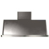 ILVE 48" Majestic Wall Mount Range Hood with 600 CFM Blower Anti-grease Filter 2 Warming Lights Filter Light Indicator Auto-off Function and 4 Fan Speeds (UAM120)