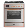 ILVE 30" Majestic II Series Gas Burner and Electric Oven Range with 5 Sealed Burners (UM30DNE3)