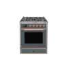 ILVE 30" Majestic II Series Gas Burner and Electric Oven Range with 5 Sealed Burners (UM30DNE3)