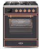 ILVE 30" Majestic II Series Gas Burner and Electric Oven Range with 5 Sealed Burners (UM30DNE3)