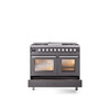 ILVE Professional Plus II 40-Inch Freestanding Dual Fuel Range with 6 Sealed Burner - UPD40FWMP