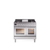 ILVE Professional Plus II 40-Inch Freestanding Dual Fuel Range with 6 Sealed Burner - UPD40FWMP