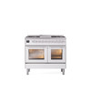 ILVE Professional Plus II 40-Inch Freestanding Dual Fuel Range with 6 Sealed Burner - UPD40FWMP