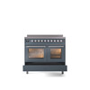ILVE 40" Professional Plus II Series Freestanding Electric Double Oven Range with 5 Elements, Triple Glass Cool Door - UPDI406WMP