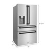 ZLINE Autograph Edition 4-Piece Appliance Package - 48-Inch Stainless Steel Gas Range, Refrigerator with Water Dispenser, Wall Mounted Range Hood, & 24-Inch Tall Tub Dishwasher in White Matte and Matte Black Accents (4AKPR-SGRWMRHDWM48-MB)