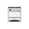 ILVE 36 Inch Majestic II Series Induction Range with 5 Elements 3.5 cu. ft. Oven Capacity TFT Oven Control Display Solid Door (UMI09QNS3)