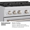 ZLINE Autograph 48-Inch Paramount Gas Range in Stainless Steel with Polished Nickel Helix Handles (SGRZ-48-KPN)
