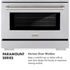 ZLINE 30-Inch 4.2 cu. ft. Paramount Gas Range with 4 Burner DuoPro™ Cooktop and Convection Gas Oven in Satin Stainless Steel with Black Matte Door (PSGRS-BLM-30)