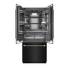 ZLINE Autograph 36-Inch Black Stainless Steel French Door Refrigerator w/ Gray Interior & Bronze Helix Handles (GRBIVZ-BS36KCB)